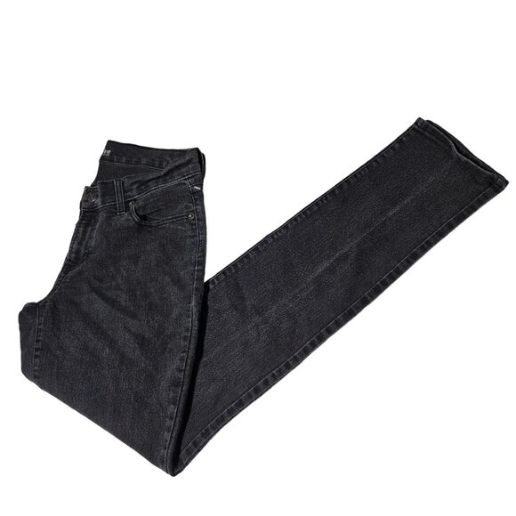 Old Navy Diva Jeans Womens Size 8 Straight Leg Mid Rise Black Denim Pants - Picture 1 of 5